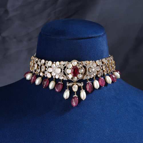 Krishti Polki And Diamond Choker