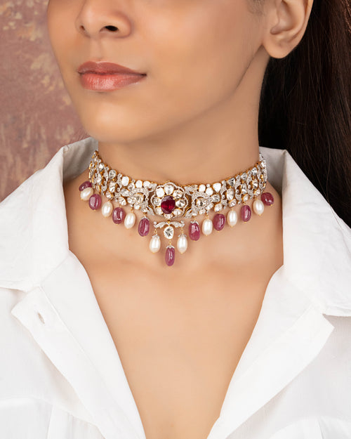 Krishti Polki And Diamond Choker