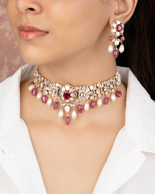 Krishti Polki And Diamond Choker