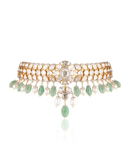 Mitri Polki And Diamond Choker