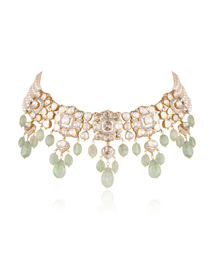 Srinika Polki And Diamond Choker