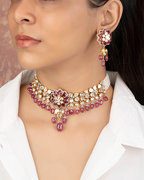 Camila Polki And Diamond Choker