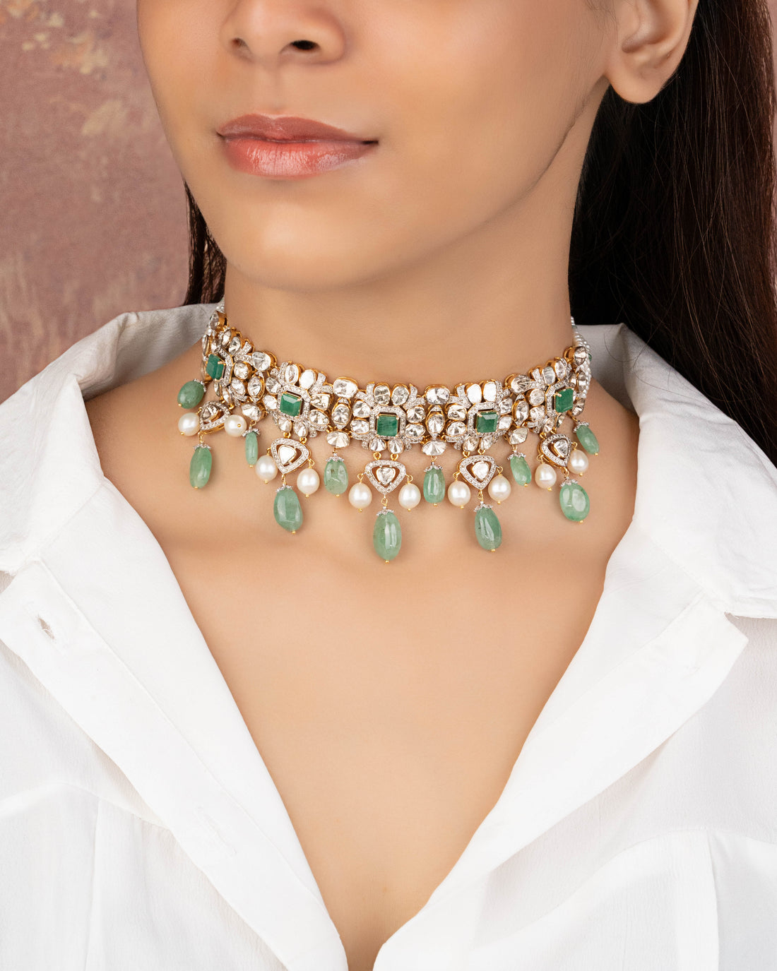 Disha Polki And Diamond Choker