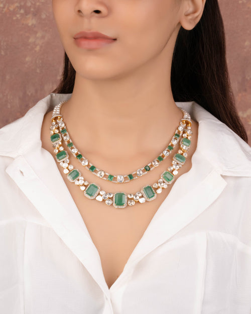 Masira Polki And Diamond Necklace