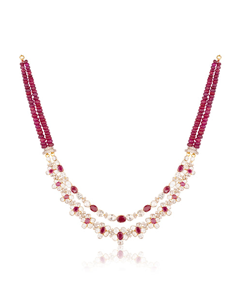 Sanika Polki And Diamond Necklace