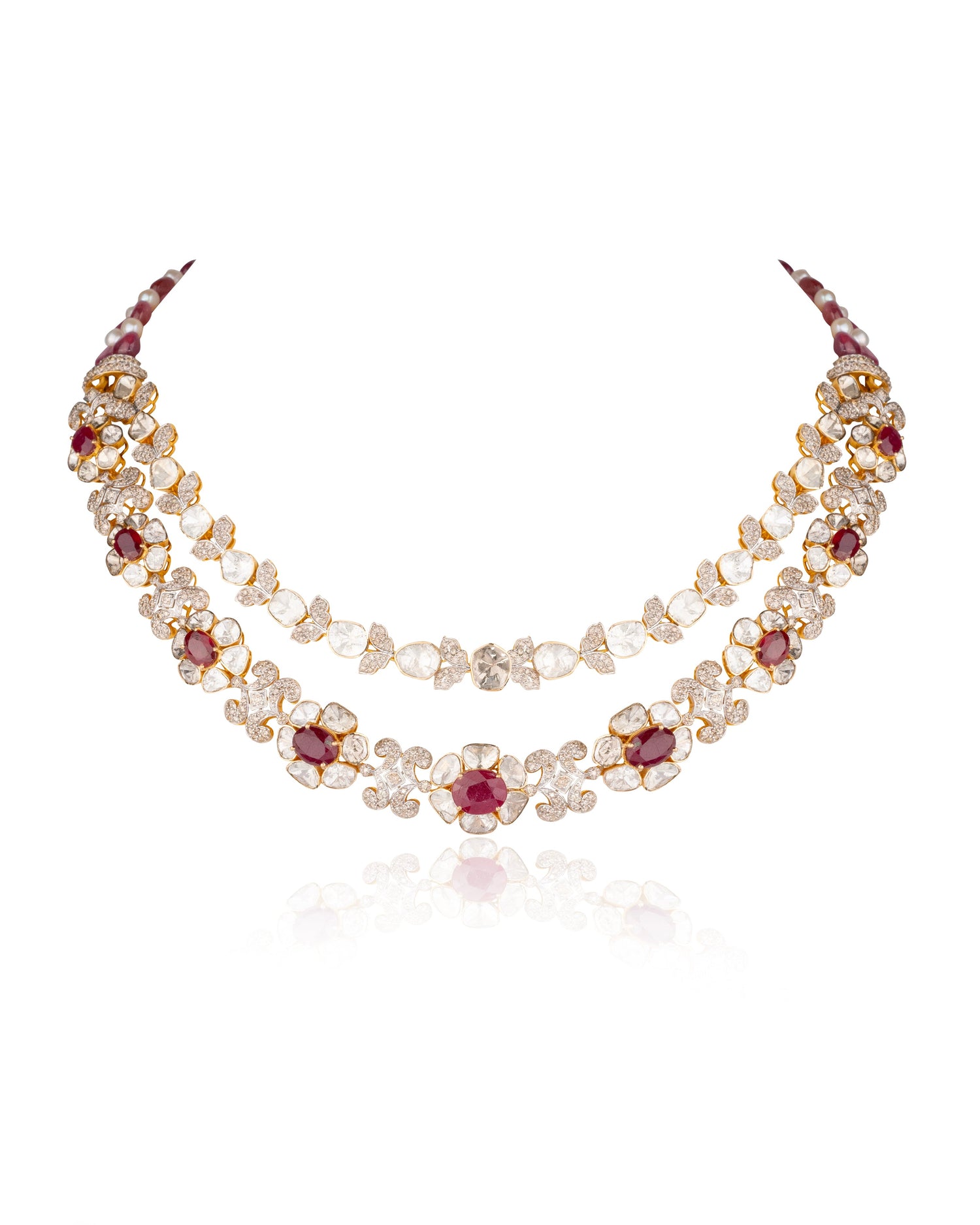 Divanshi Polki And Diamond Necklace