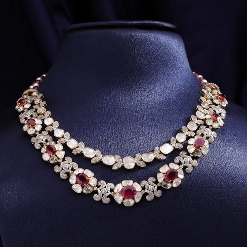 Divanshi Polki And Diamond Necklace