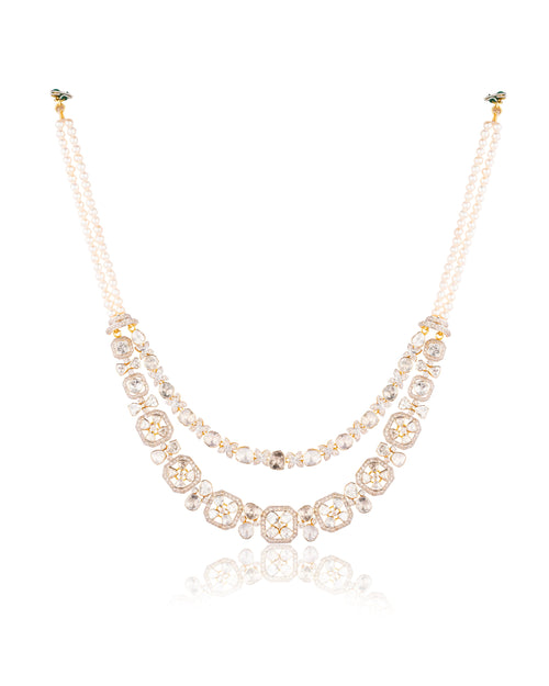 Laiba Polki And Diamond Necklace
