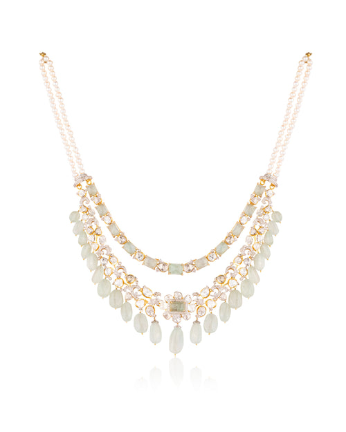 Druti Polki And Diamond Necklace