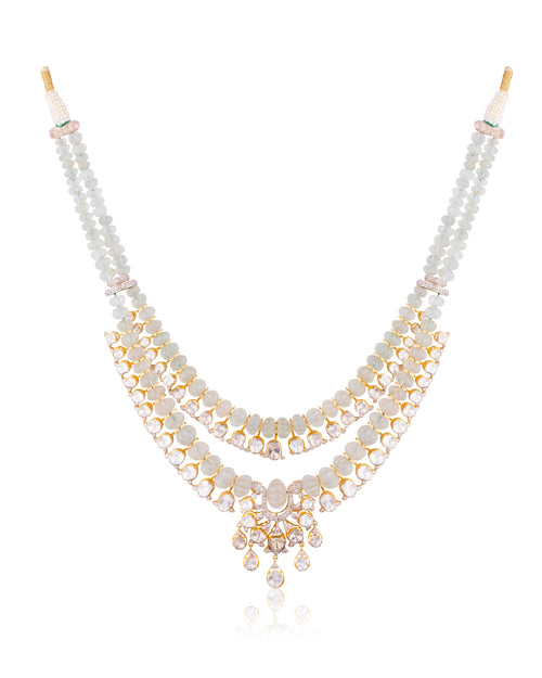Caroline Polki And Diamond Necklace