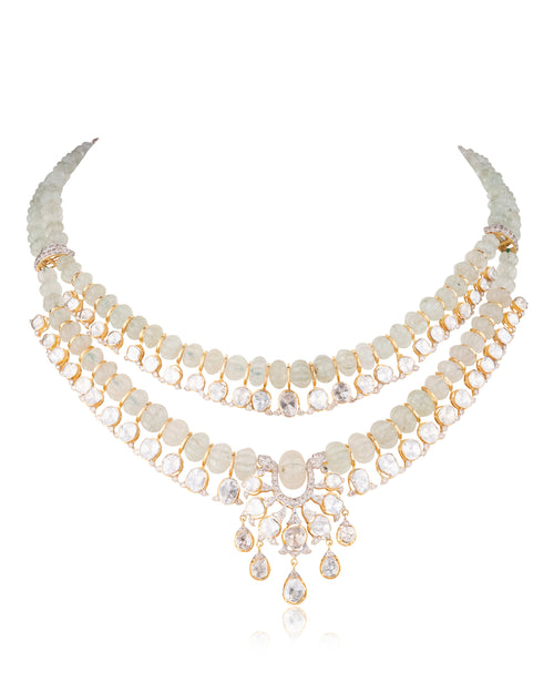 Caroline Polki And Diamond Necklace