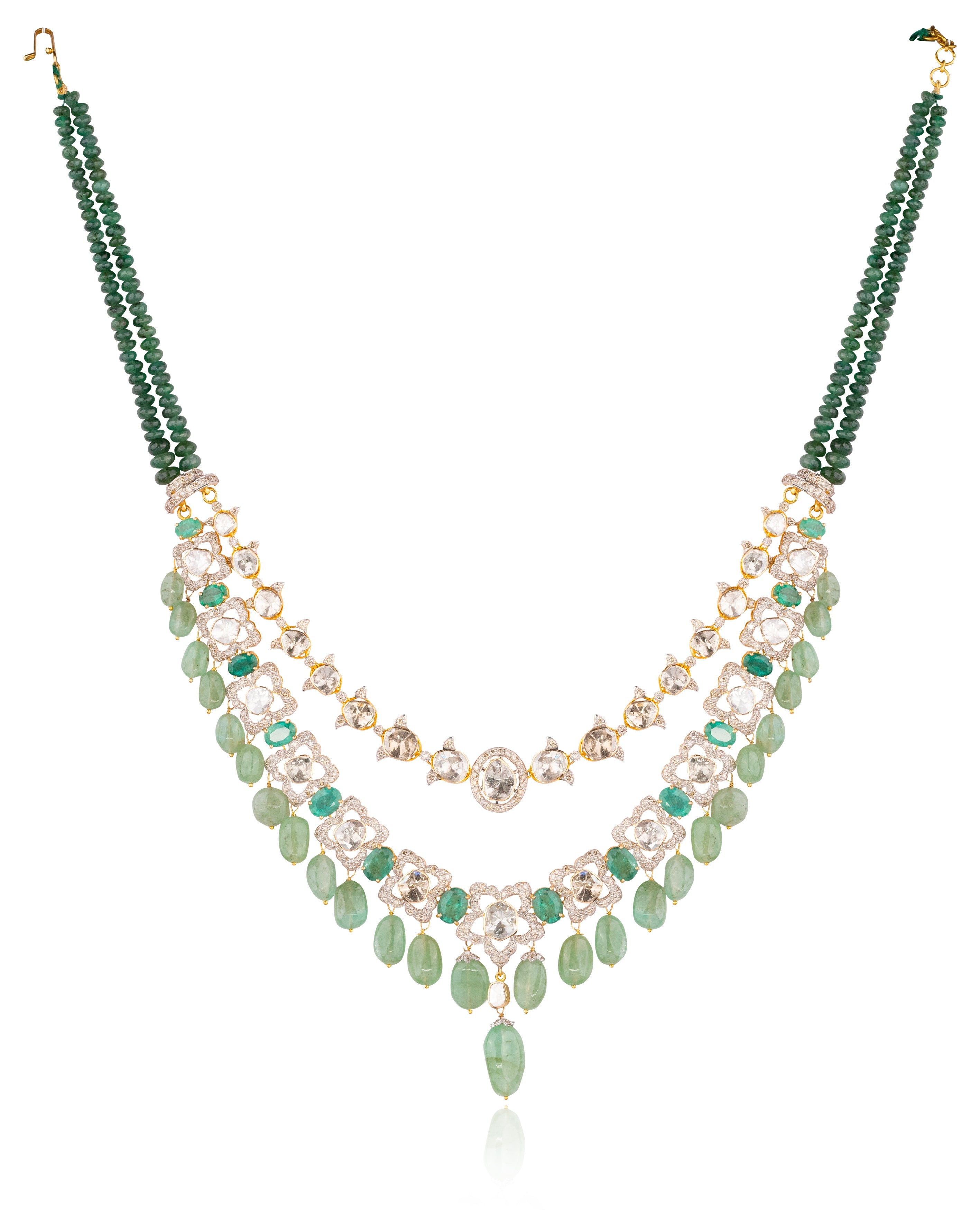 Sonali Polki And Diamond Necklace