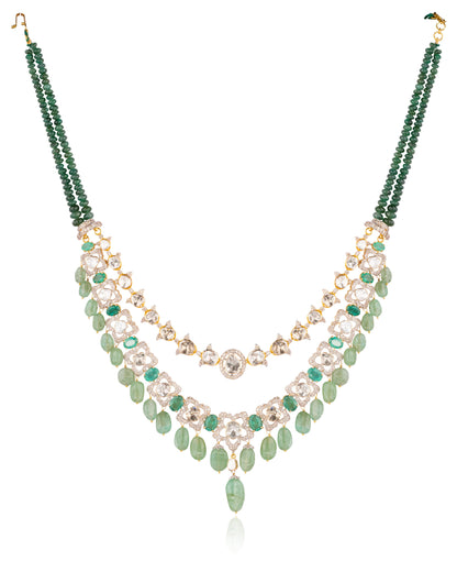 Sonali Polki And Diamond Necklace