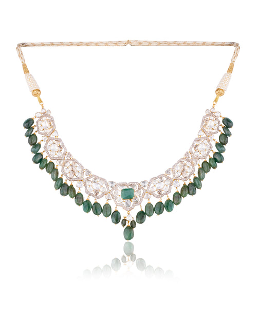 Hiteshi Polki And Diamond Necklace