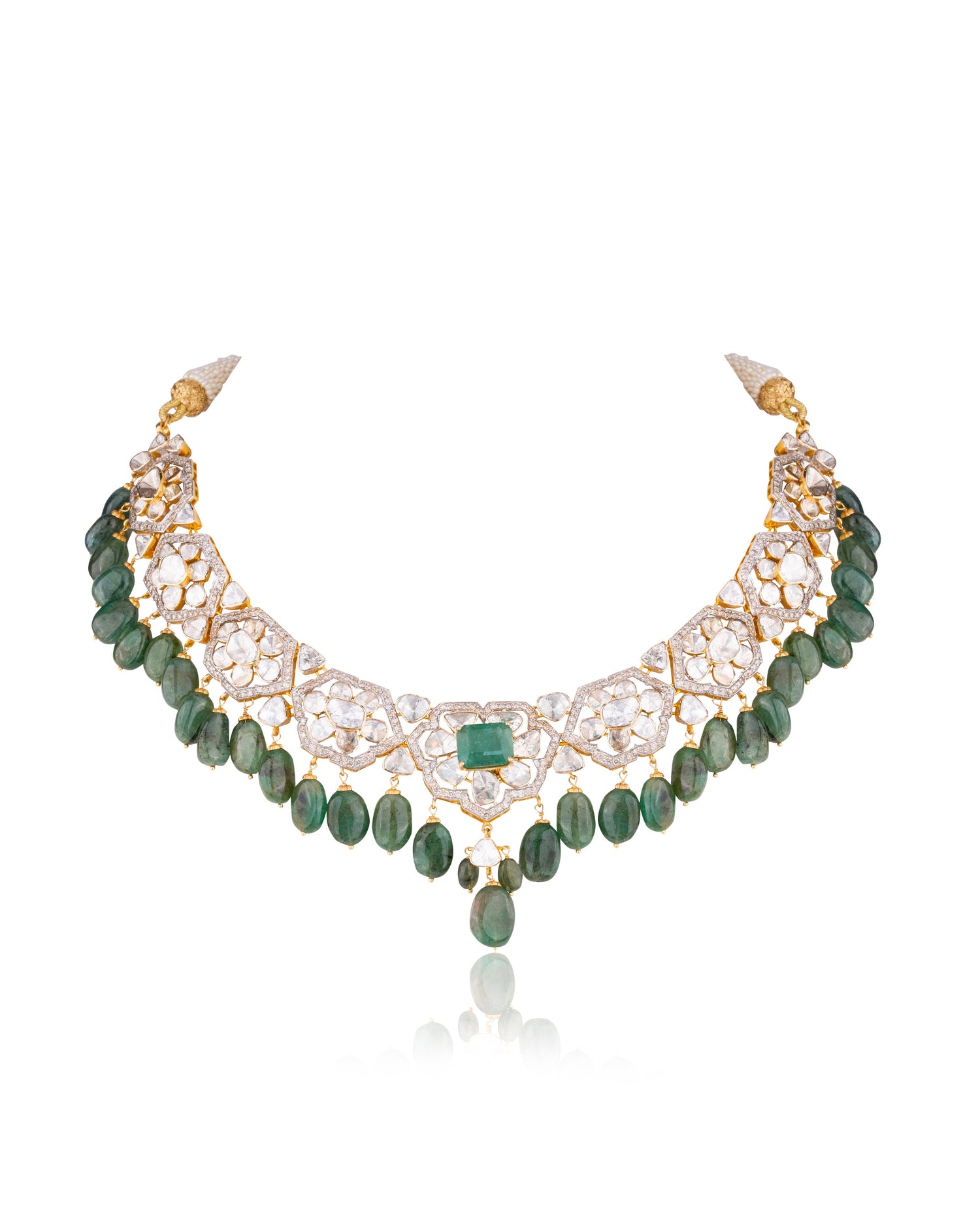 Hiteshi Polki And Diamond Necklace