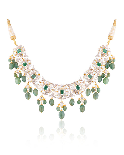 Cheetna Polki And Diamond Necklace