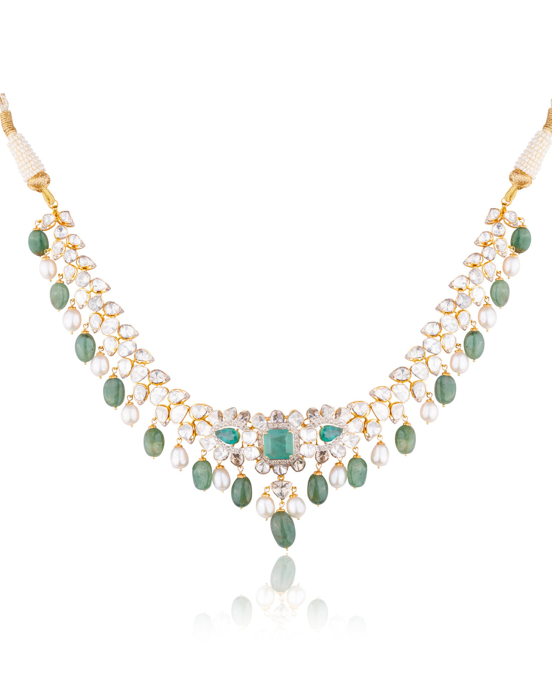 Taren Polki And Diamond Necklace