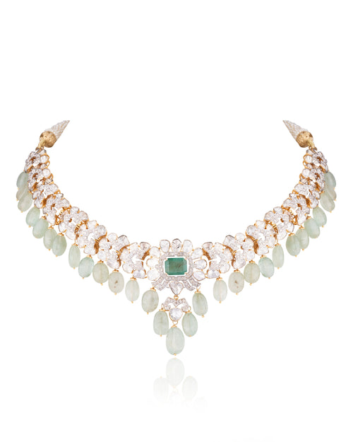 Ardhna Polki And Diamond Necklace