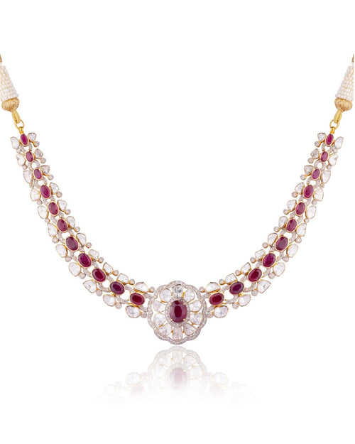 Ateeba Polki And Diamond Necklace