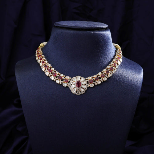 Ateeba Polki And Diamond Necklace