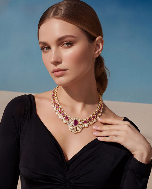 Arabelle Polki And Diamond Necklace