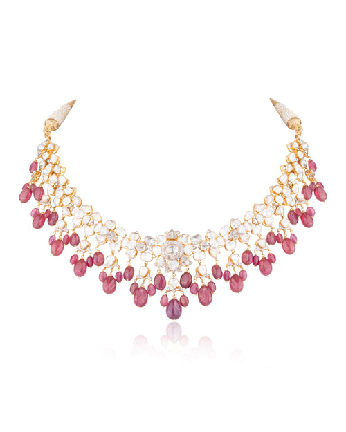 Salona Polki And Diamond Necklace