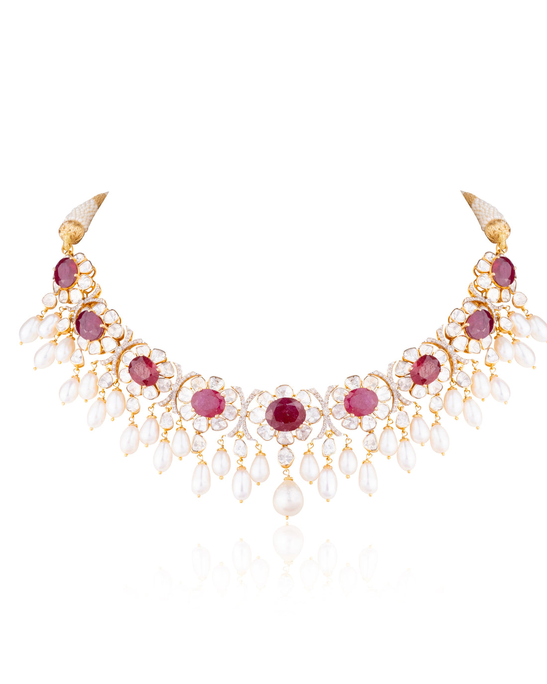 Shubha Polki And Diamond Necklace