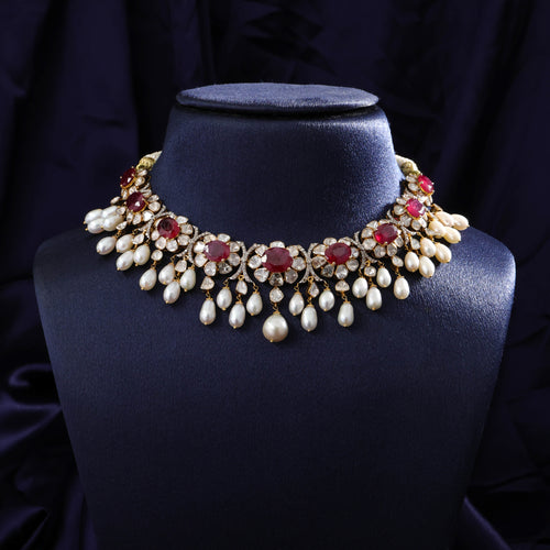 Solene Polki And Diamond Necklace