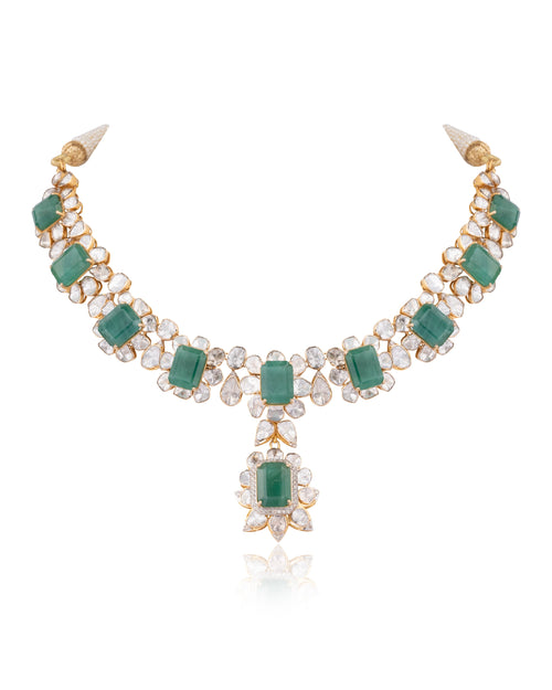 Ruhi Polki And Diamond Necklace