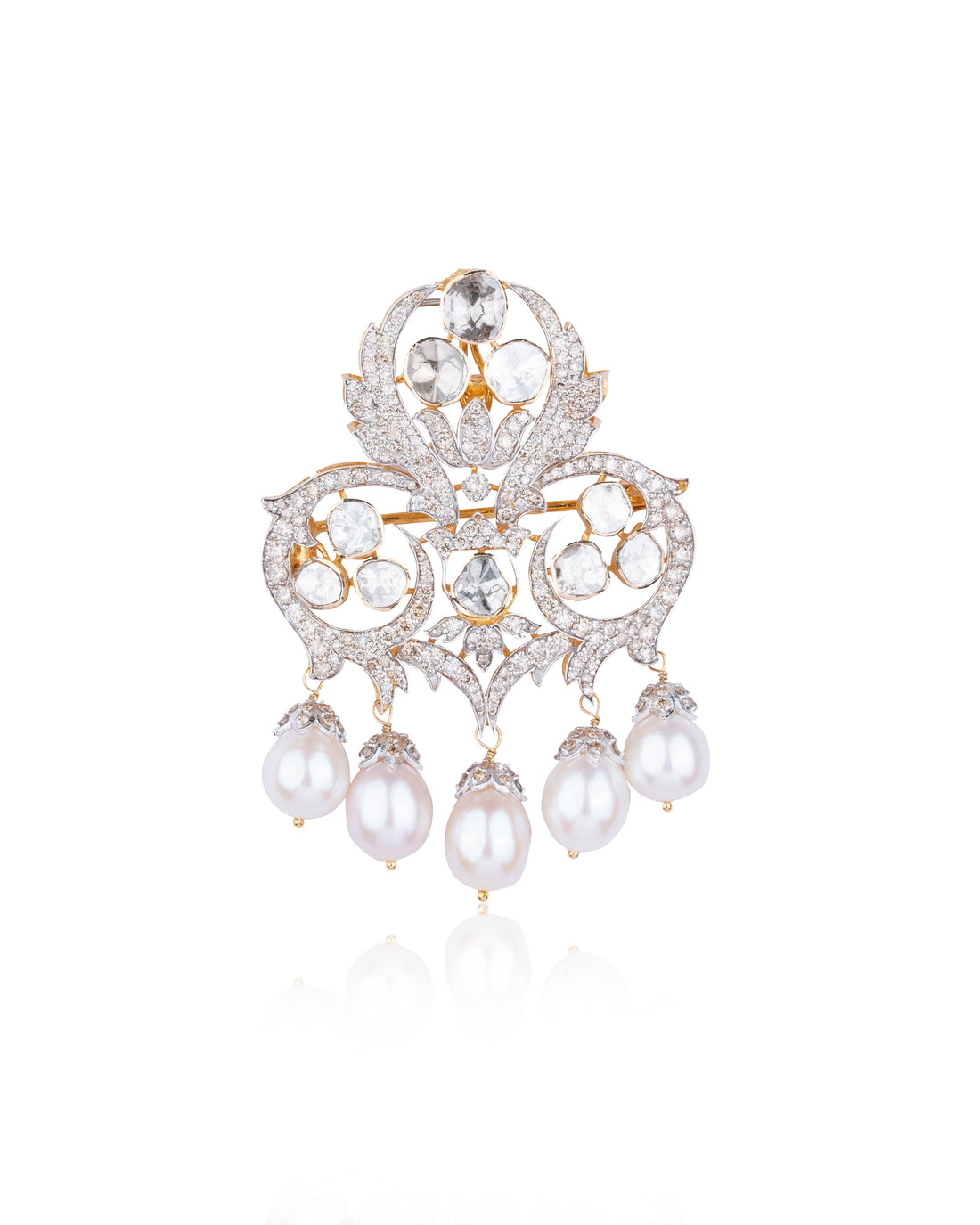 Bhavika Polki And Diamond Pendant