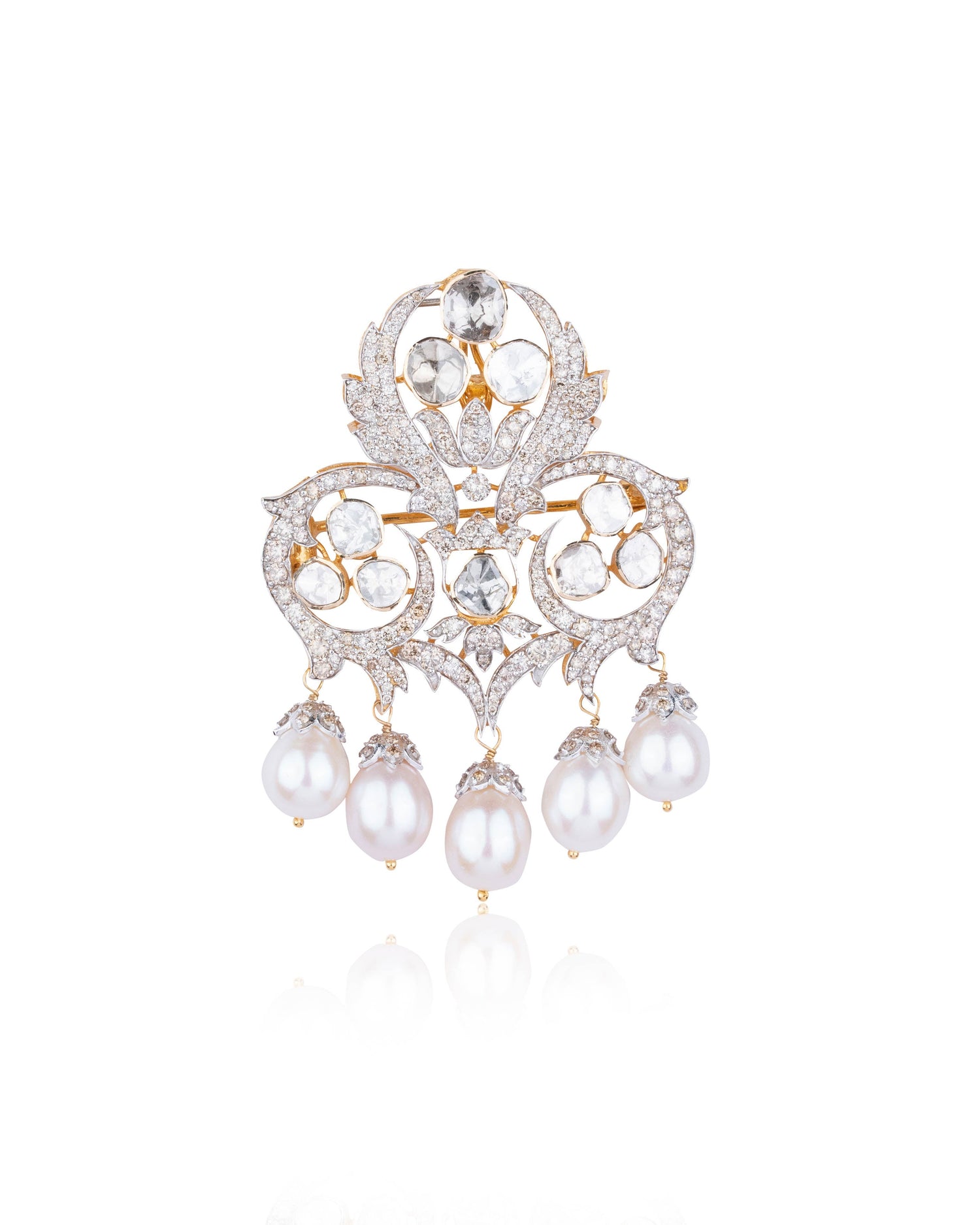 Bhavika Polki And Diamond Pendant