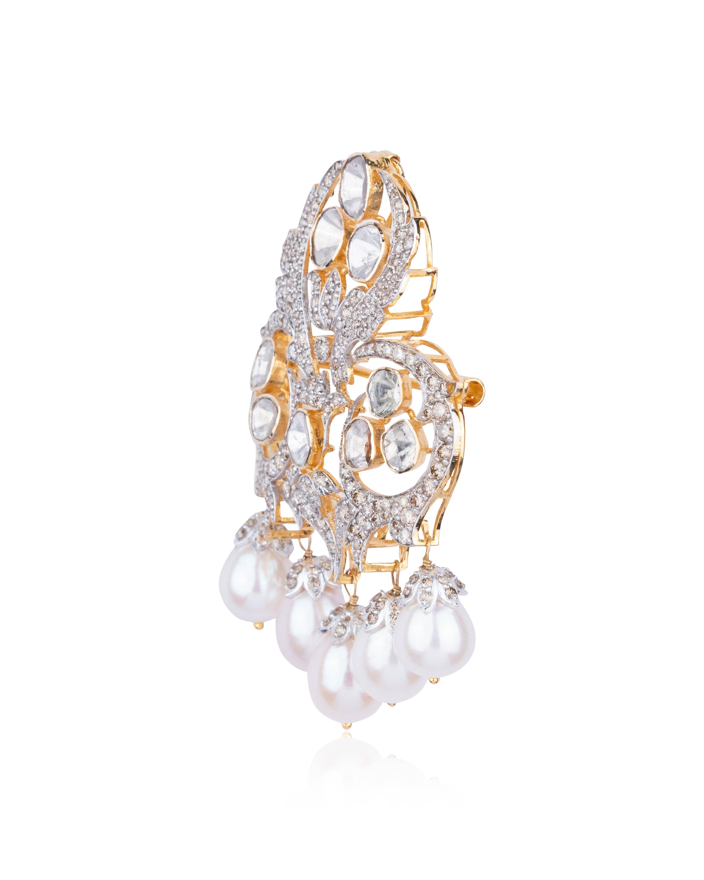 Bhavika Polki And Diamond Pendant