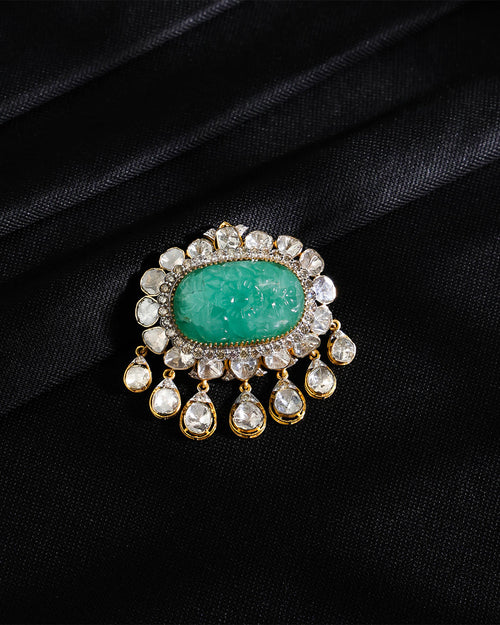 Vishal Polki And Diamond Brooch - NO ORDERS