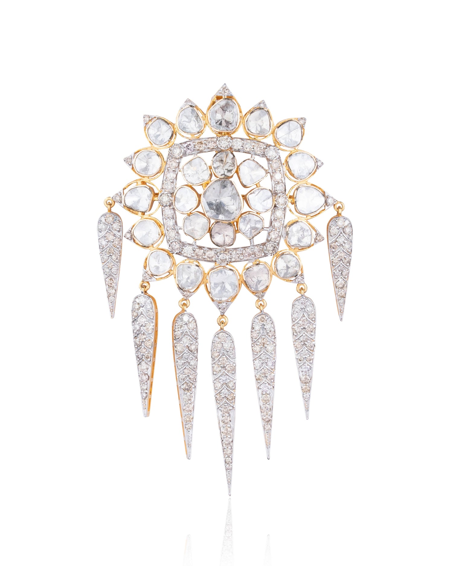 Geetika Polki And Diamond Pendant