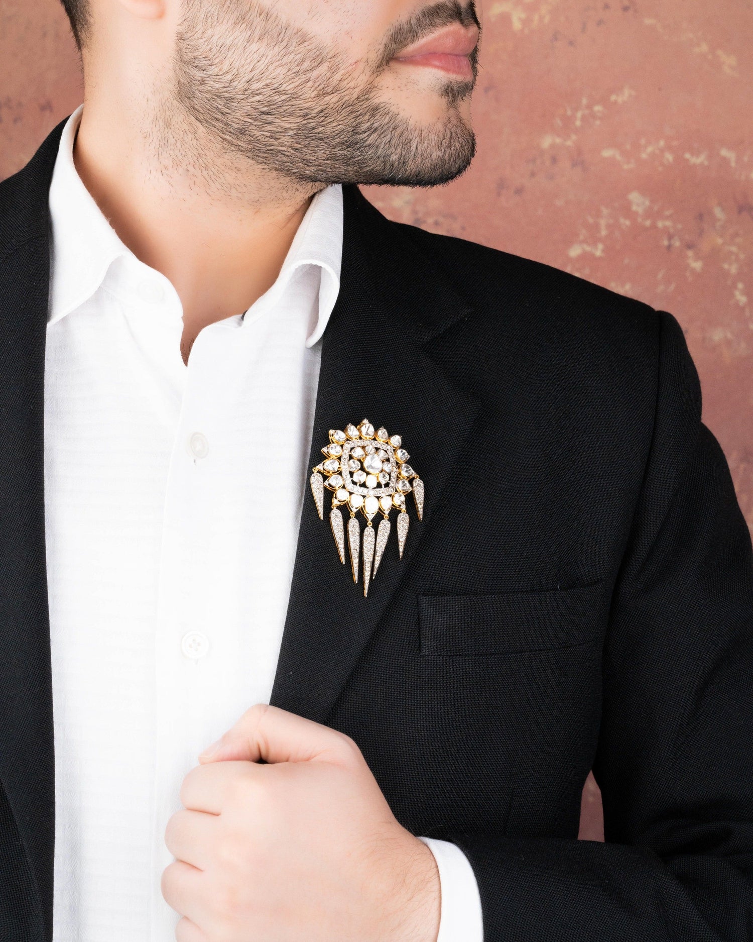 Geetika Polki And Diamond Pendant