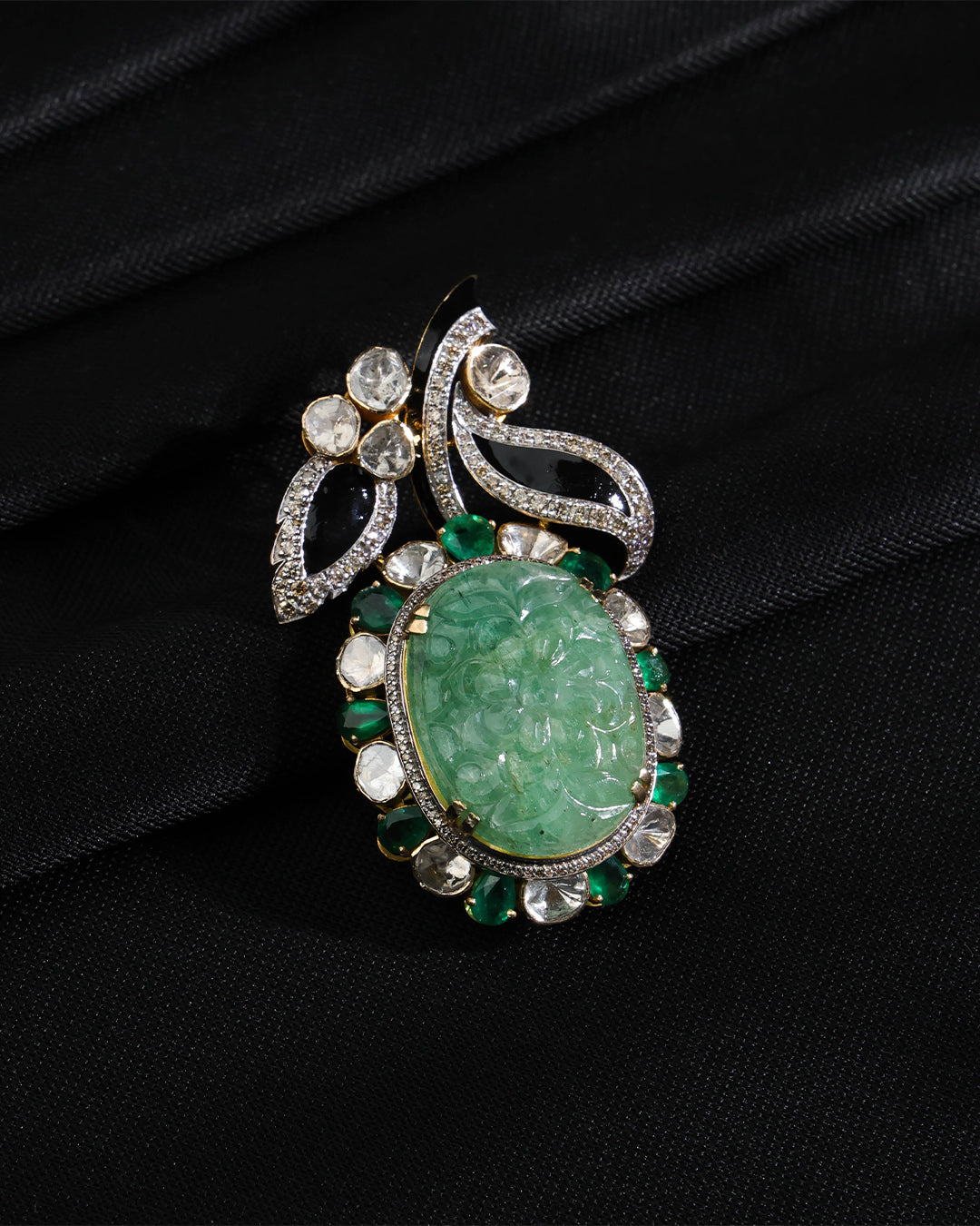 Valric Polki And Diamond Brooch