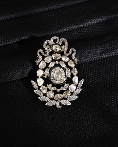 Tyrel Polki And Diamond Brooch