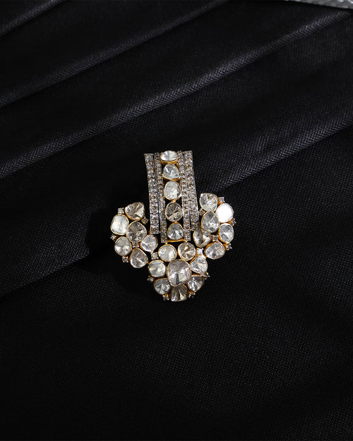 Varen Polki And Diamond Brooch