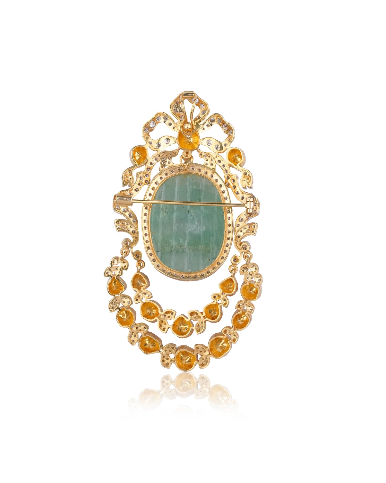 Damini Polki And Diamond Pendant