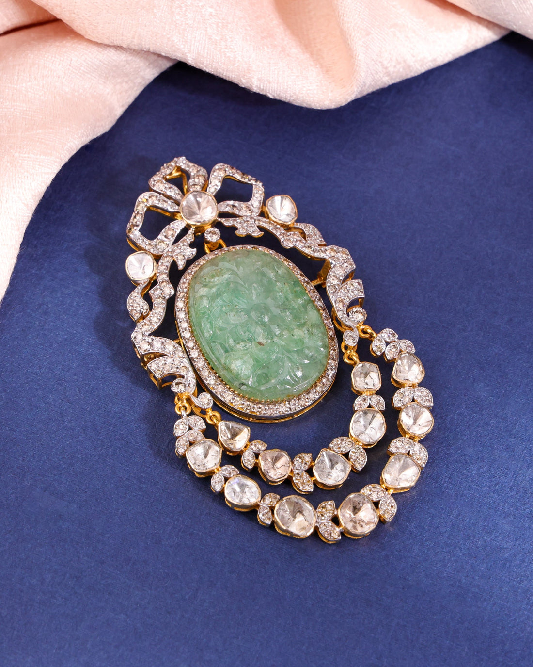 Shashank Polki And Diamond Brooch