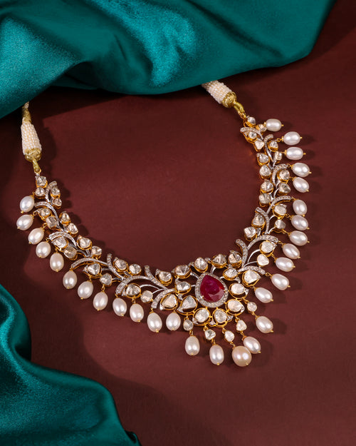 Addy Polki And Diamond Necklace