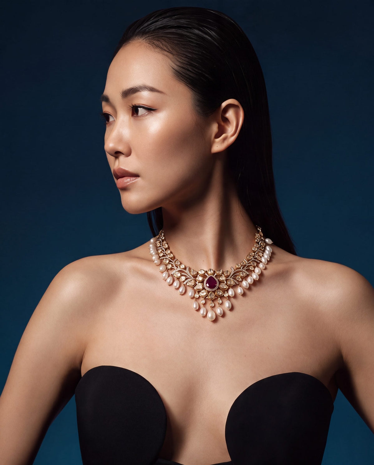 Addy Polki And Diamond Necklace