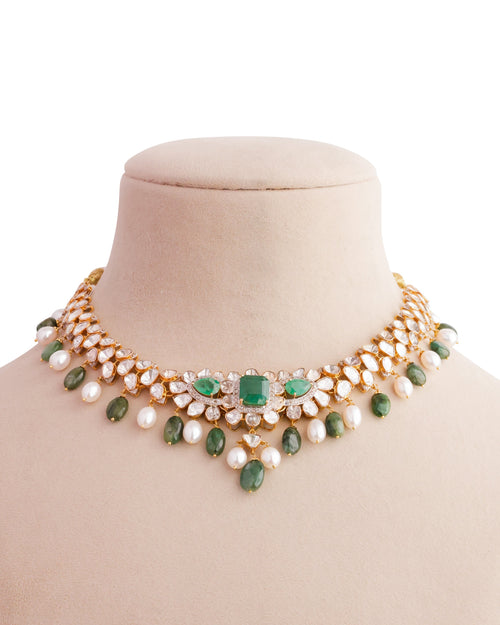 Aaira Polki And Diamond Necklace