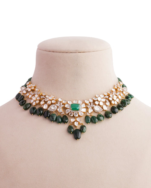 Aayra Polki And Diamond Necklace