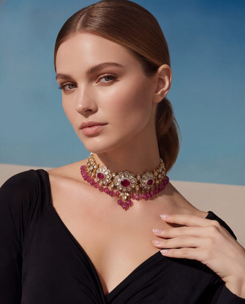 Koyel Polki And Diamond Choker