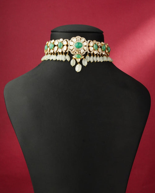 Rudrapriya Polki And Diamond Choker