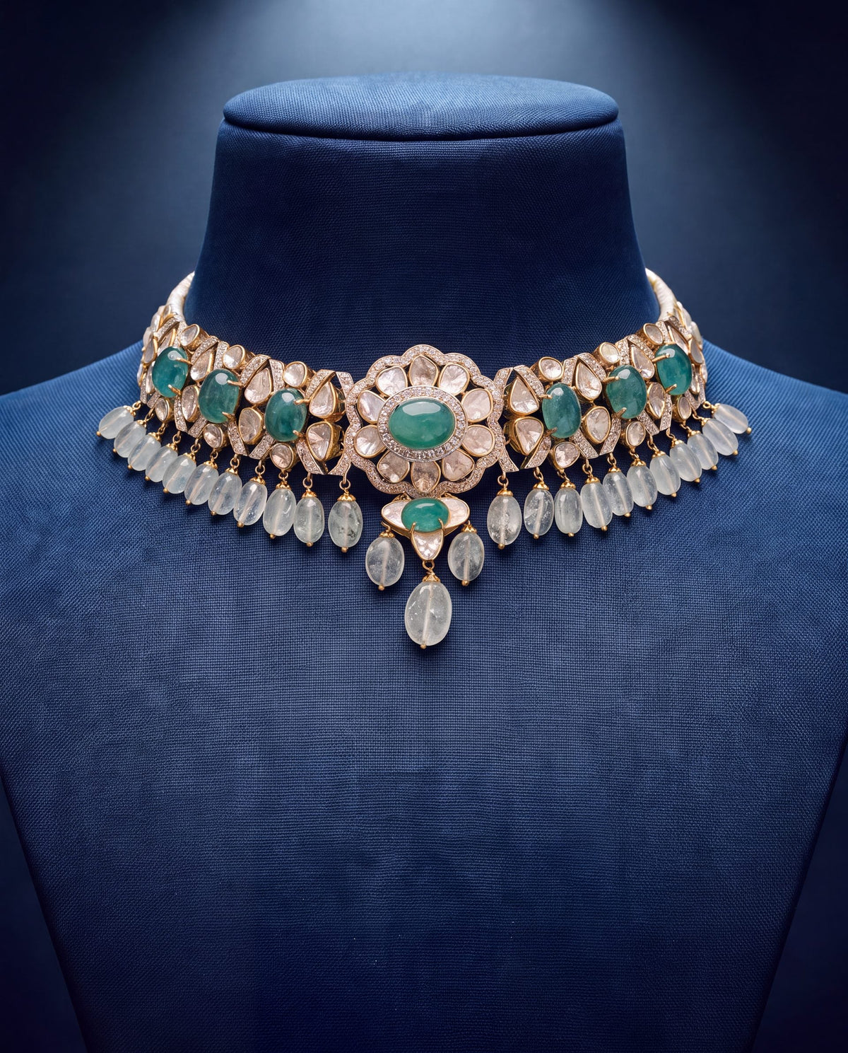 Aahana Polki And Diamond Choker