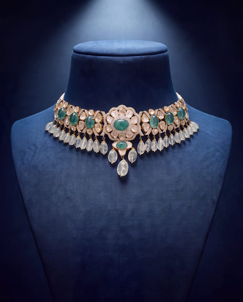 Aahana Polki And Diamond Choker