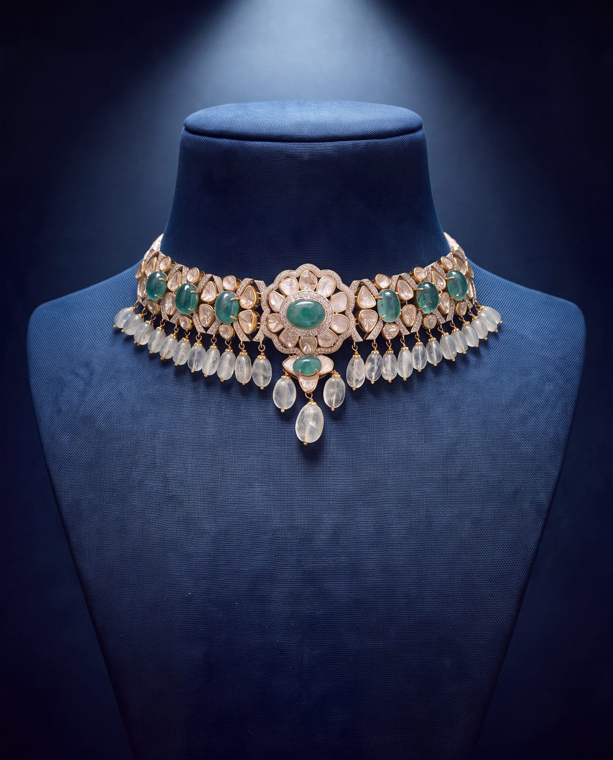Aahana Polki And Diamond Choker