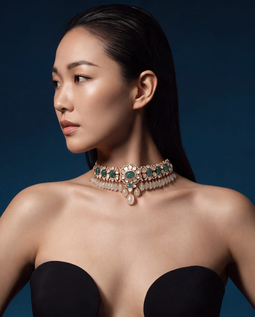 Aahana Polki And Diamond Choker